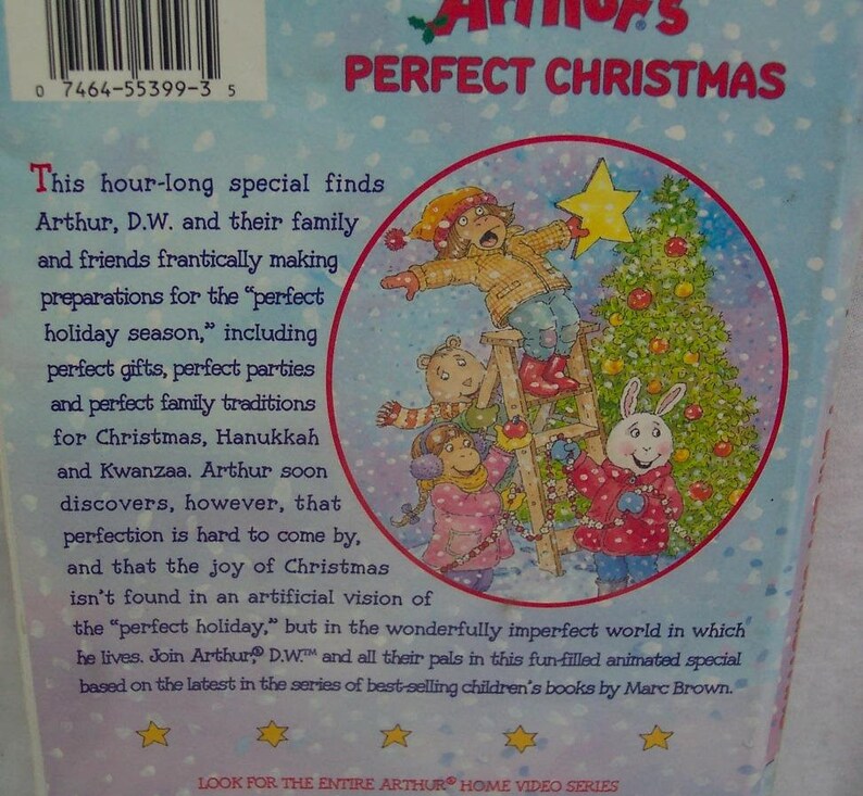 Vintage Arthur Arthur S Perfect Christmas Vhs Video 2000 Cartoon Movie