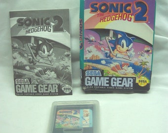 Vintage SONIC THE HEDGEHOG 2 Sega Game Gear Handheld Video Game System Game Complete