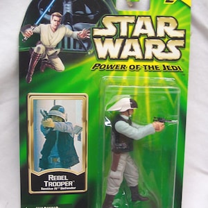 Vintage 2001 Star Wars Power Of The Force REBEL TROOPER Tantive IV Defender Action Figure Toy New Collection 2 Y2K