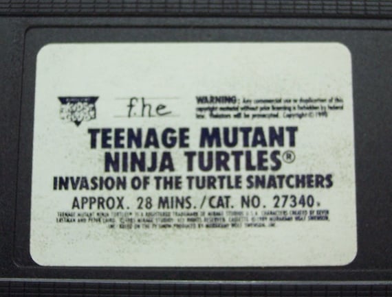 Vintage 1990 Teenage Mutant Ninja Turtles Invasion of the Turtle