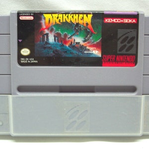 Vintage DRAKKHEN Super Nintendo SNES Video Game Cart Cartridge 1991 Tested Nintendo Entertainment System