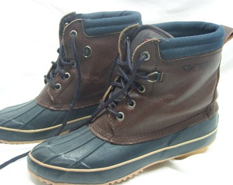 Vintage Sporto Thermolite Duck Shoes Men 8 Women 9.5 Brown Navy Blue Waterproof m_690f41b221bd429adf7fbe41.jpg main image 3
