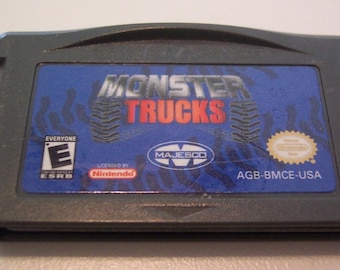 Vintage MONSTER TRUCKS Nintendo Game Boy Advance Video Game Cart Cartridge Tested Authentic Original