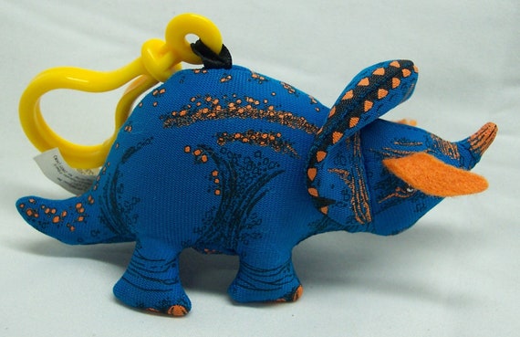 orange triceratops plush