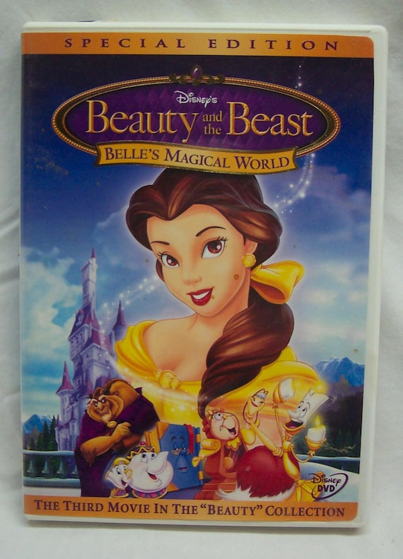 Vintage Walt Disney Beauty and the Beast BELLE'S MAGICAL WORLD Dvd