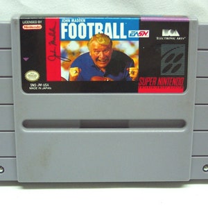 Vintage JOHN MADDEN Football Super Nintendo SNES Video Game Cart Cartridge 1992 Tested Nintendo Entertainment System