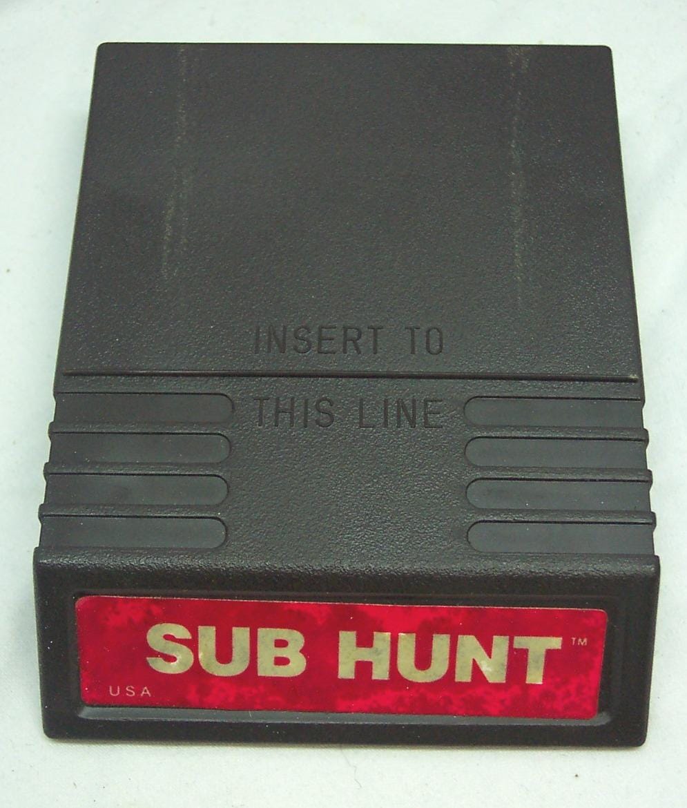 Jeu Sub Hunt Pour Mattel Intellivision – Bon état, Testé, Vintage 1980