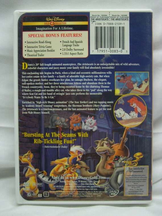 The Aristocats Dvd 2000