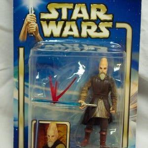 Vintage 2002 Star Wars Attack Of The Clones KI ADI MUNDI Jedi Master Action Figure speelgoed nieuwe collectie 2 blauwe kaart aflevering 2