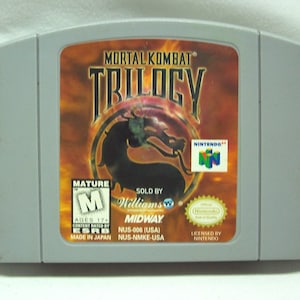 Vintage MORTAL KOMBAT TRILOGY Edition Nintendo 64 N64 Video Game Cart Cartridge 1996 Tested N64 Nintendo Entertainment System