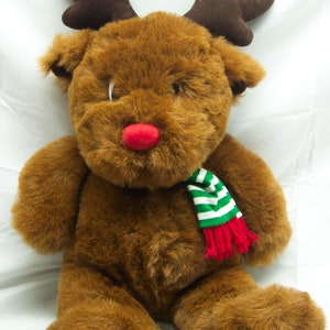 Vintage 1997 Big CHOSUN Just Friends Holiday RUDOLPH REINDEER 21&quot; Plush Stuffed Animal Toy 1990&#39;s