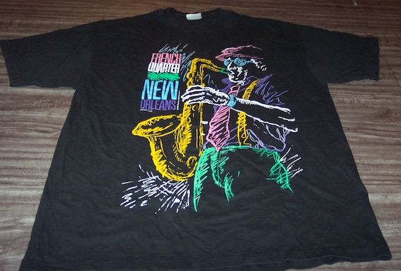 new orleans jazz tシャツ ブラック XL 90s 00s Vintage 1990 NEW ORLEANS French Quarter Jazz T-shirt Mens XL