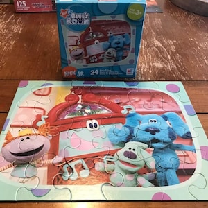Vintage Hasbro 2005 Nick Jr. BLUE&#39;S CLUES ROOM Puzzle 24 Pieces