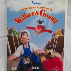 Vintage 2001 Aardman The Incredible Adventures of WALLACE & GROMIT Dvd A Grand Day Out The Wrong Trousers A Close Shave Claymation