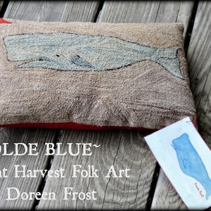 Olde Blue, Punch Needle Embroidery Pattern by Doreen Frost