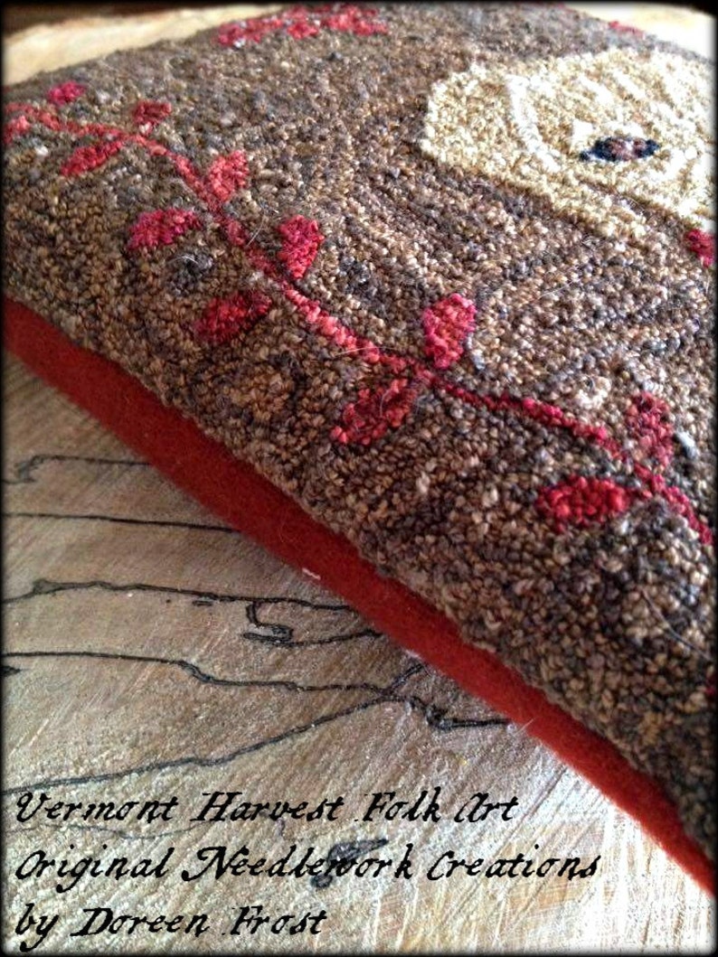 Yellow Labrador Retriever Punch Needle Embroidery Pillow PDF Pattern By Doreen Frost image 2