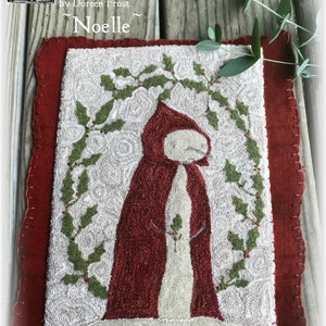 NOELLE Winter Primitive Punch Needle Embroidery PDF Pattern by Doreen Frost
