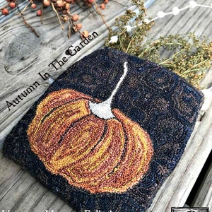 AUTUMN In The Garden Punch Needle Embroidery PDF  Pattern by Doreen Frost