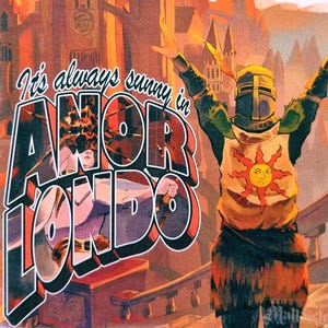 Está sempre ensolarado em Anor Londo Cartão postal A6 Mini impressão Dark Souls, Solaire of Astora, Dark Sun Gwyndolin