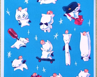 Silly Moogles Final Fantasy Sticker Sheet
