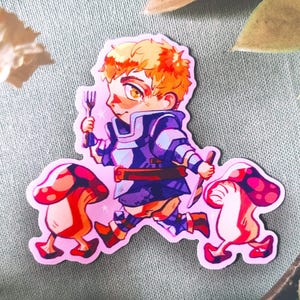 Adesivo in vinile Dungeon Meshi Laios, delizioso in Dungeon