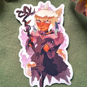FFXIV Y&#39;shtola Rhul Vinyl Sticker, Final Fantasy 14, Scions, Shadowbringers, Endwalker, Dawntrail