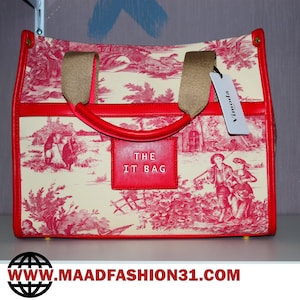Sac à main TOILE DE JOUY Rouge