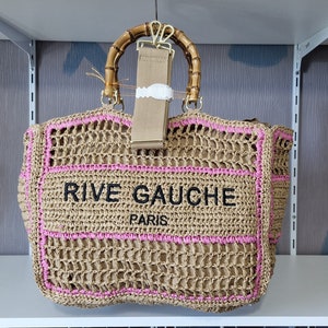 Cabas RIVE GAUCHE RAPHIA Fuchsia image 1