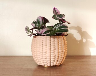 Pot de fleurs effet laine en impression 3D