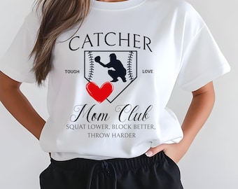 Baseball Catcher Mom Shirt, Baseball Mom Tshirt, Baseball Game Day Tee, Mom T-Shirt, Comfort Colors, Tball Sports Mom, Mothers Day Gift