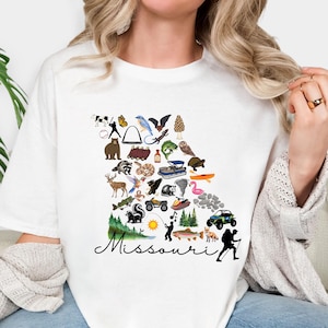 Missouri Tshirt, Everything Missouri Tee, Missouri Activities T-shirt, Gift for Missourian, Gift for outdoor lover, Missouri Outdoors