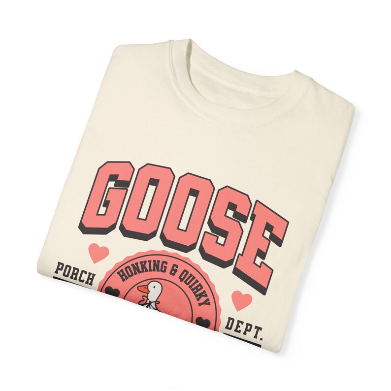 Silly Goose TShirt, Funny Goose Tshirt, Porch Goose Tshirt, Silly Goose University tshirt, Gift for Her, Animal Lover Tshirt Ivory