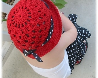 Easy Shells Cloche Hat with Tie Crochet Pattern