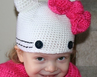 Kawaii Kitties Silly Hat Crochet Pattern,  2 Patterns in 1