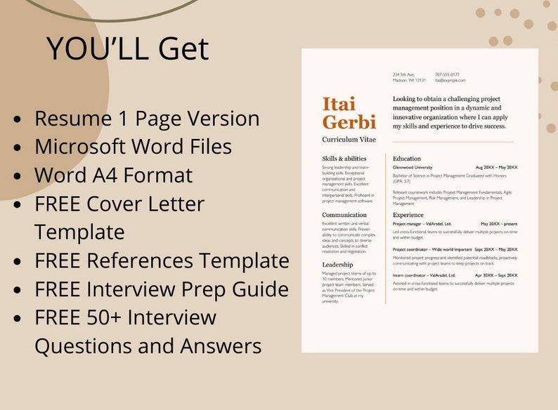 Professional Word Resume Template - Il 794xN.5923338496 1o52 