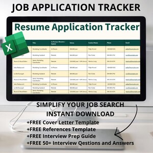 Job Tracker Template Job Application Tracker Job Tracker Excel Job Application Tracker Excel Job Application Template Job Planner Excel