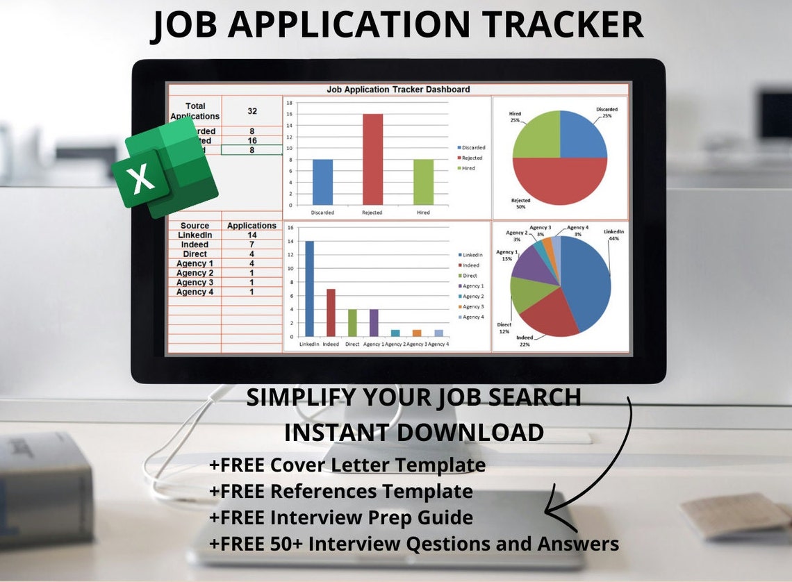Job Tracker Template Job Application Tracker Job Tracker Excel Job ...