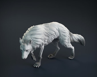 Wolf - UNPAINTED 3D resin print/figure - Animal Den Miniatures