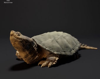 Snapping Turtle Sunbathing - UNPAINTED - Animal Den Miniatures