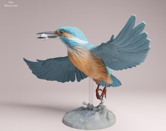 Kingfisher Fly - UNPAINTED 3D Resin Figure - Animal Den Miniatures
