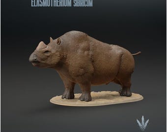 Elasmotherium sibiricum : Standing  - UNPAINTED - Miniature Museum