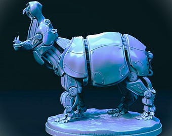 Hippopotamus Mecha Robot - Mecha Zoo - Dino and Dog Miniatures