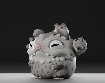 Possii - UNPAINTED - Grumpii Art Toy