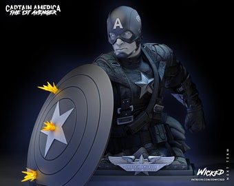 Captain America Bust - Wicked 3D Models
