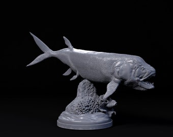 Xiphactinus swimming - UNPAINTED - Dino and Dog Miniatures