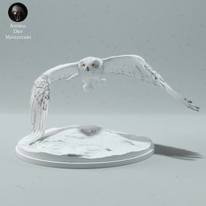 Schneeeule - UNBEMALT - Animal Den Miniatures