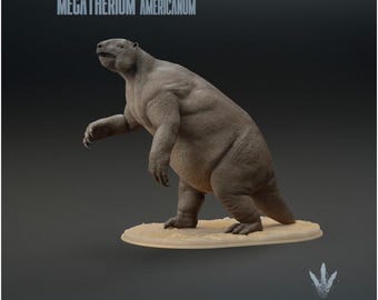Megatherium Americanum : Standing  - UNPAINTED - Miniature Museum