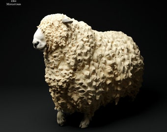 Devon and Cornwall Longwool Ram Walking - UNPAINTED - Animal Den Miniatures