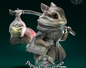 Chipmunk ranger - UNPAINTED 3D Resin Figure - Pepunki Creatures