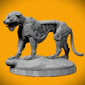 Tiger Mecha Robot - Mecha Zoo - Dino and Dog Miniatures